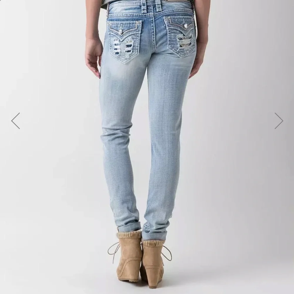 Rock Revival Light Blue Skinny Jeans - Picture 2 of 14